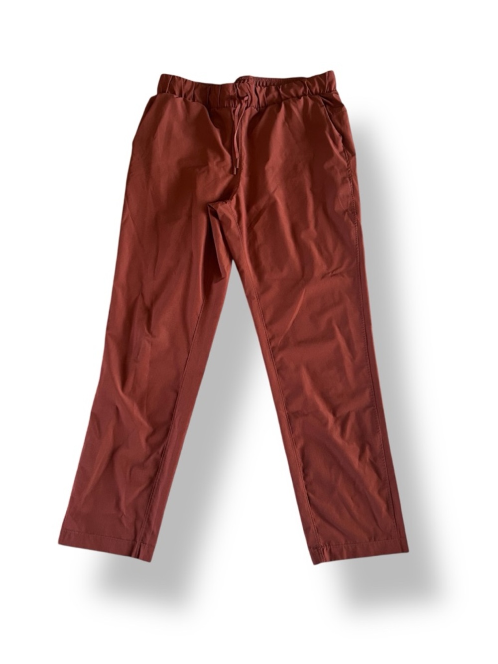 [90 Degree] Orange Elastic Waist Pants